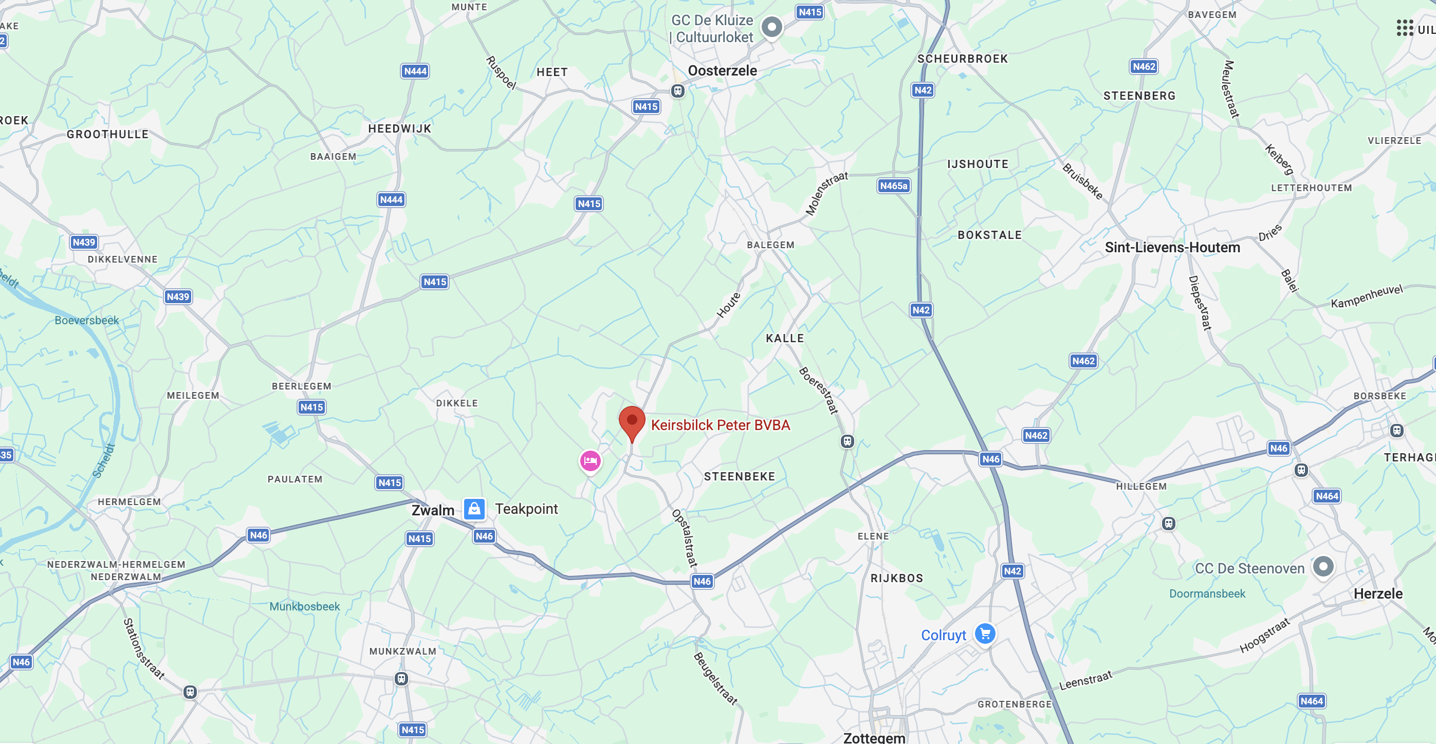 Kaartbeeld van de regio