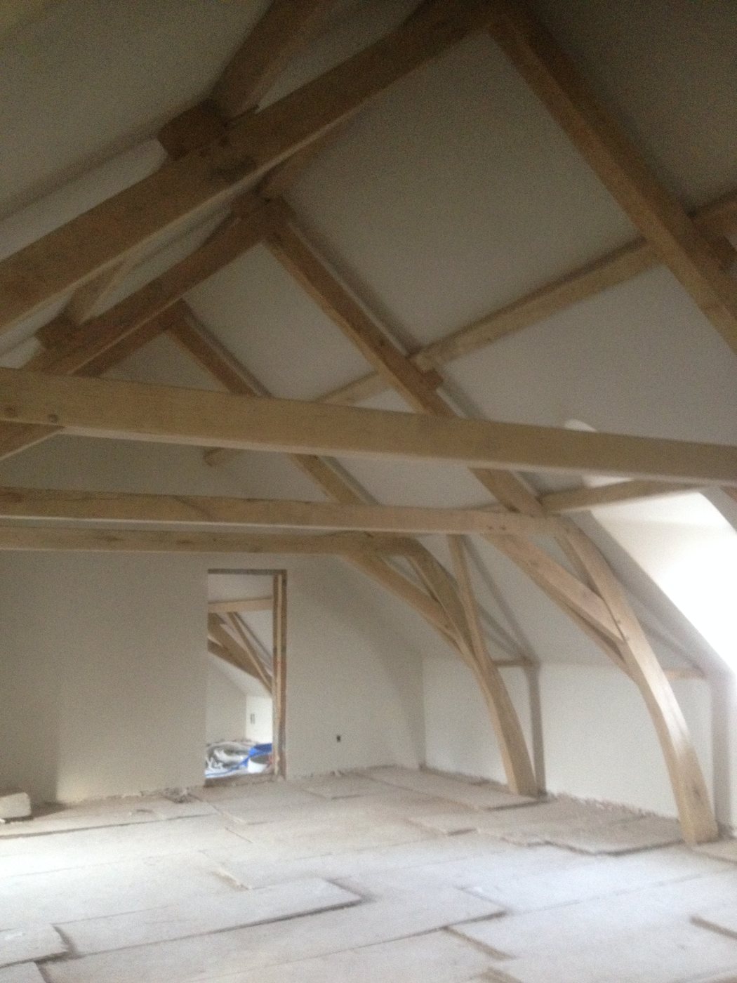 Pleisterwerk tussen balken